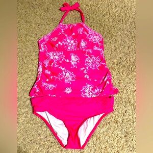 Hot pink Athena tankini